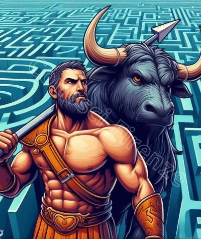 Perseo-contro-il-minotauro