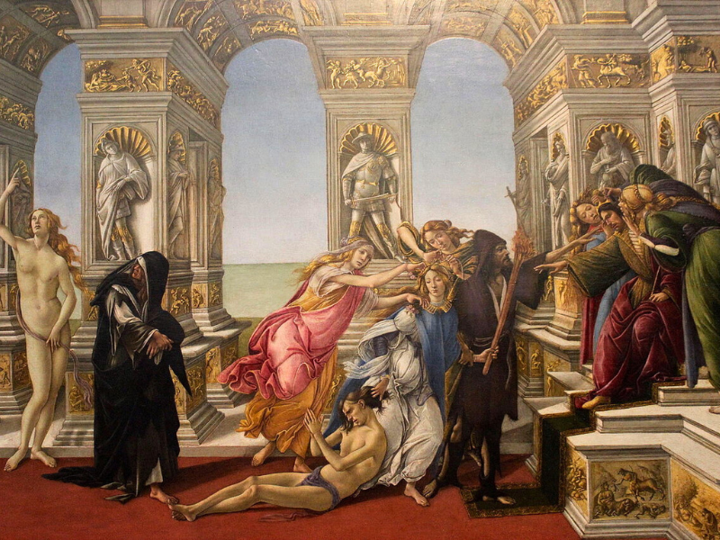 La Calunnia, Galleria degli Uffizi a Firenze