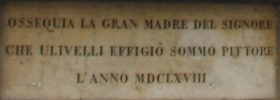Tabernacolo di Cosimo Ulivelli all'angolo di via della Chiesa e via dei Serragli a Firenze.
