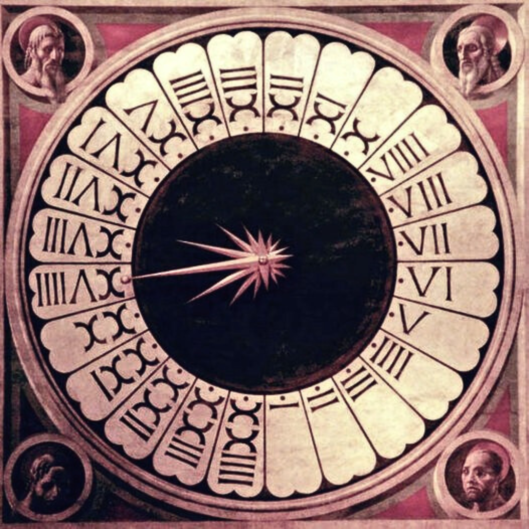 L'orologio di Paolo Uccello nella cattedrale di Santa maria del Fiore a Firenze.