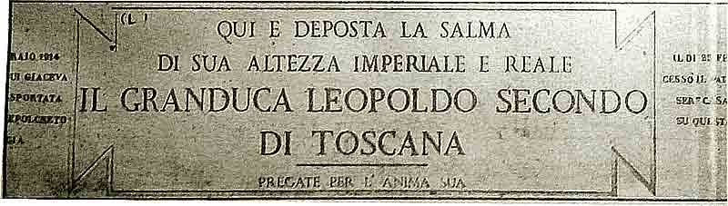 Lapide in Santa Maria degli Apostoli a Roma