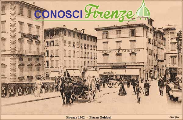 Piazza Goldoni inizio '900